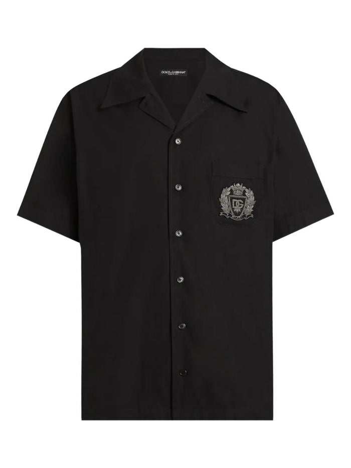 Dolce & Gabbana Hawaii Shirt With Crest
