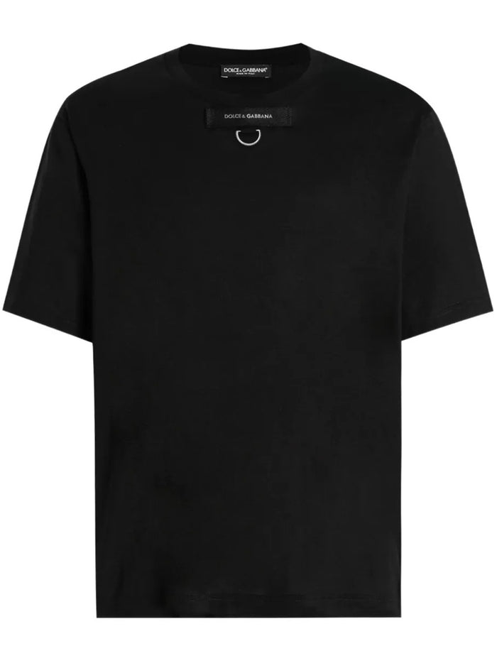 Dolce & Gabbana Black Cotton T-Shirt