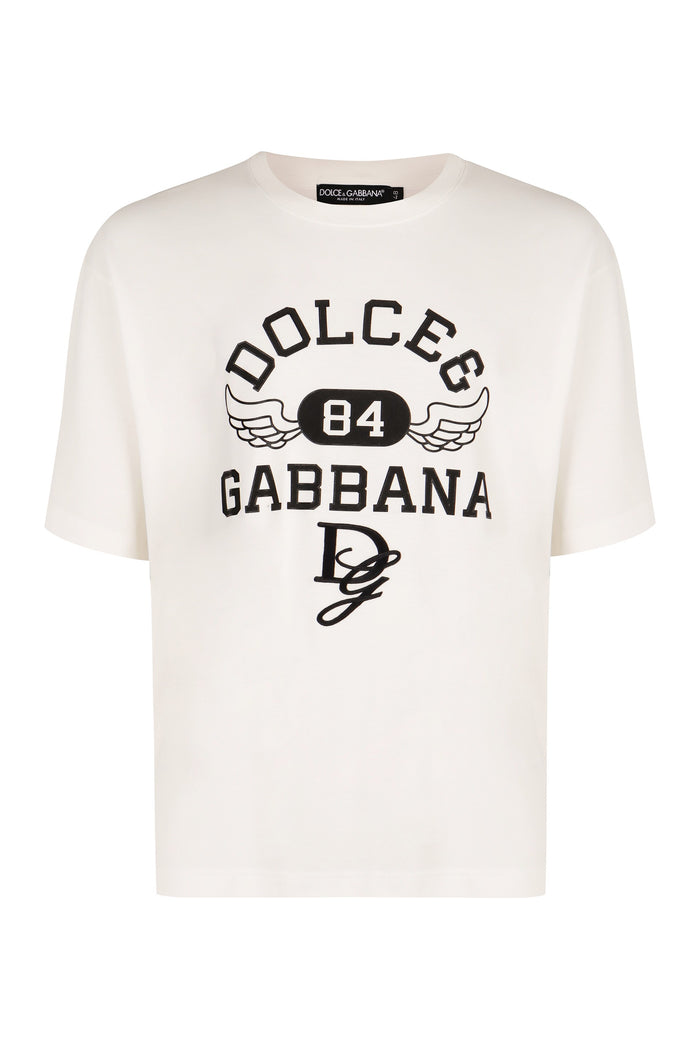 Dolce & Gabbana White Cotton T-Shirt