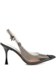 Gianvito Rossi "Diana" 85 Glass And Patent Pump