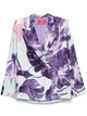 F.r.s For Restless Sleepers Printed Silk Double-Breasted Jacket