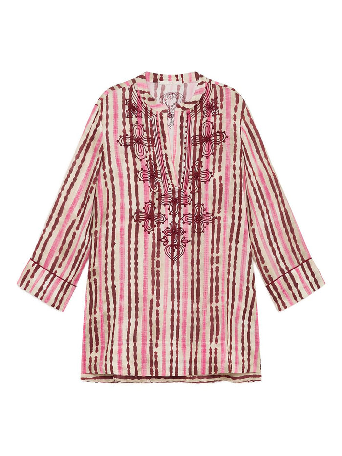 Tagliatore Pink Vertical Stripes Mens Jacket