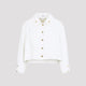 Elisabetta Franchi Ivory White Boxy Jacket