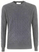 Filippo De Laurentiis Wool Cashmere Long Sleeves Crew Neck Sweater With Braid