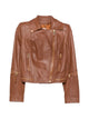 Elisabetta Franchi Leather Zip Jacket