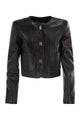 Elisabetta Franchi Leather Jacket With Vinyl Details