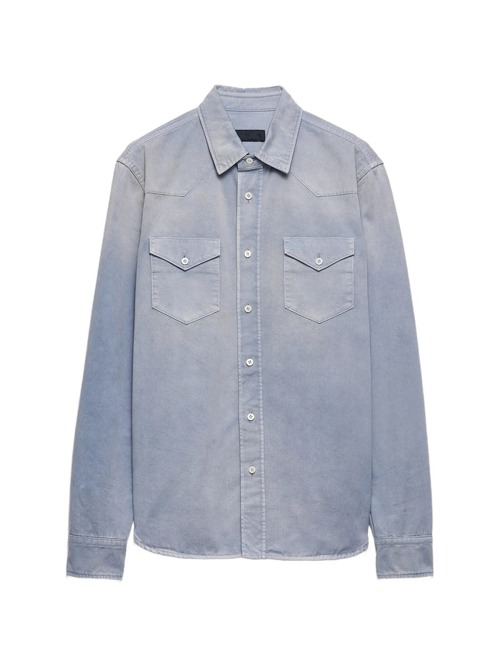 Prada Blue Recycled Polyamide Shirt