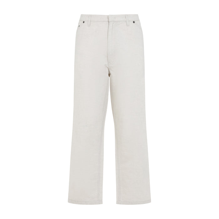 Prada Melange Ivory Chambray Pant
