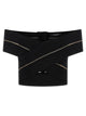 Balmain Off-The-Shoulder Crop Top