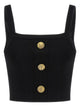 Balmain Black Viscose-Blend Top