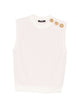 Balmain Sleeveless Top With Jewel Buttons
