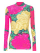 Balmain Printed High-Neck Top