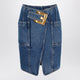 Balmain Denim Skirt With Belt
