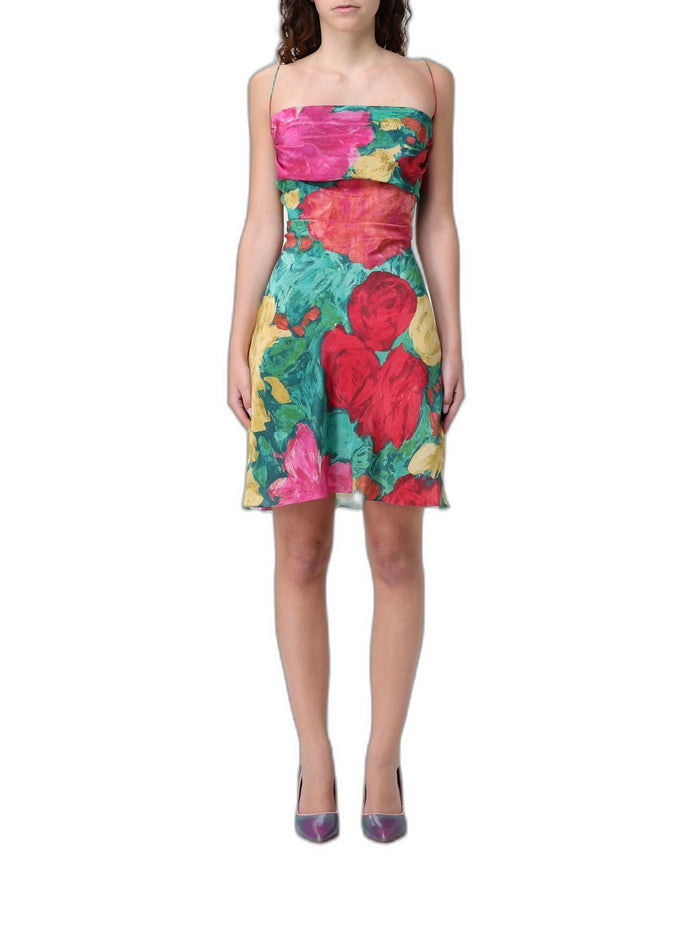 Balmain Dress With Roses Print