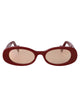 Gucci Burgundy-Burgundy-Brown Recycled Acetate Sunglasses