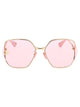 Gucci Sunglasses Gg0818sa 003 Gold Gold Pink 63/17/140