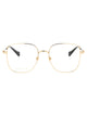 Gucci Gold Gold Transparent Metal Glasses