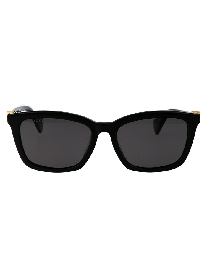 Gucci Black Black Grey Acetate Sunglasses