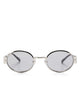 Gucci Silver-Silver-Smoke Metal Sunglasses