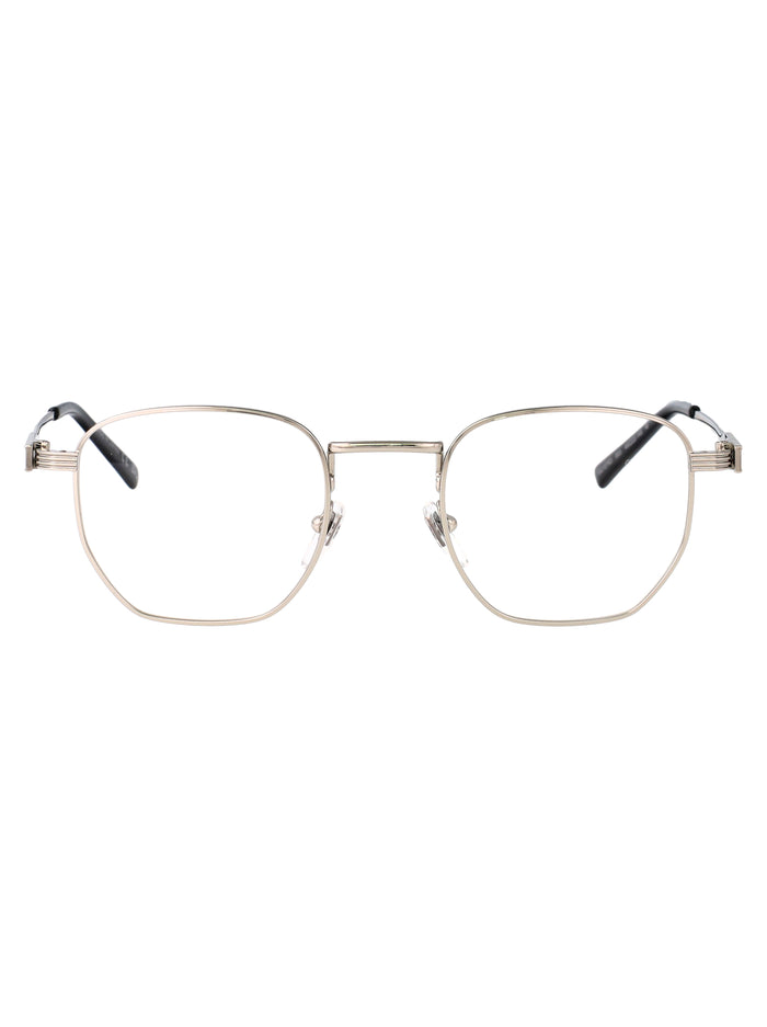 Gucci Silver-Silver-Transparent Metal Glasses