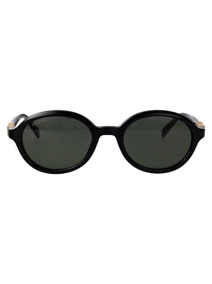 Gucci Black-Black-Grey Acetate Sunglasses