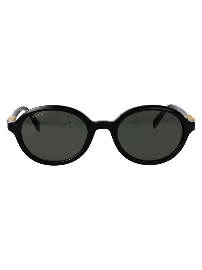 Gucci Black-Black-Grey Acetate Sunglasses