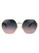 Gucci Gold-Gold-Grey Metal Sunglasses