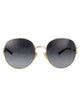 Gucci Gold-Gold-Grey Metal Sunglasses