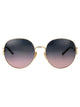 Gucci Gold-Gold-Grey Metal Sunglasses