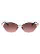 Gucci Silver-Red-Red Metal Sunglasses