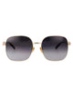 Gucci Gold-Black-Grey Metal Sunglasses