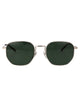 Gucci Silver-Silver-Green Metal Sunglasses