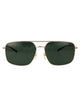 Gucci Gold-Gold-Green Metal Sunglasses