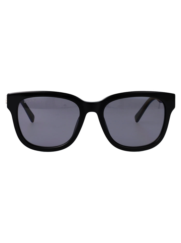 Gucci Black-Black-Grey Acetate Sunglasses