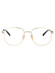 Gucci Gold-Gold-Transparent Metal Glasses
