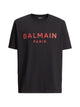 Balmain Black Red Cotton T-Shirt
