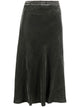 Gold Hawk Velvet Long Skirt