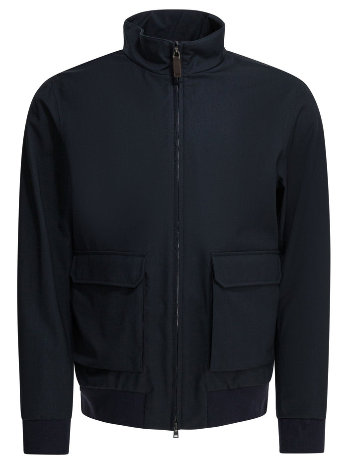 Herno Blue Virgin Wool Jacket