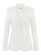 Elisabetta Franchi Cream Textile Fibre Jacket