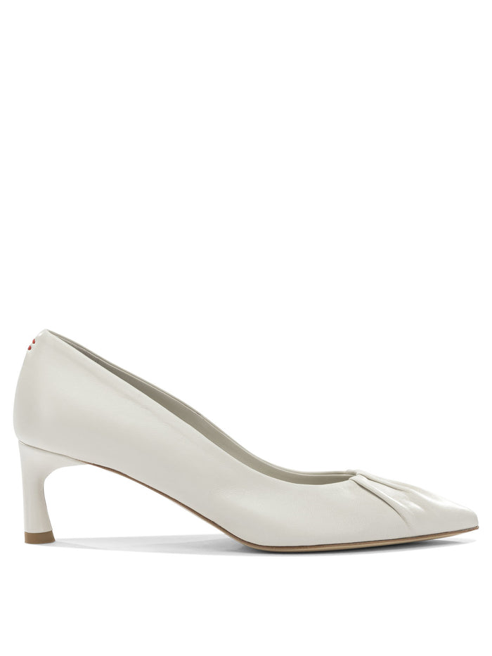 Halmanera White Leather Heeled Shoes