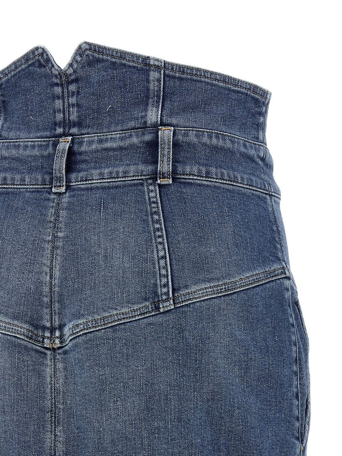 Elisabetta Franchi Denim Midi Skirt
