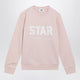 Golden Goose Light Pink Cotton Sweatshirt With Logo Print