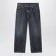 Golden Goose Black Jeans In Faded Denim With Splashes