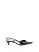 Roberto Festa Black Brushed Leather Slingback Pump