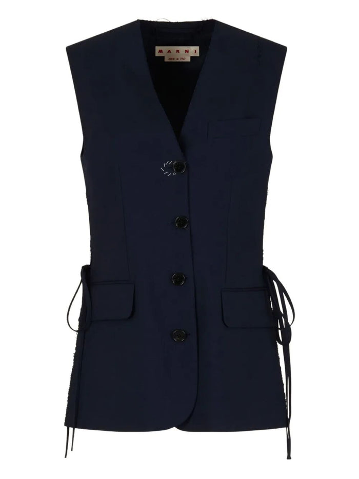 Marni Wool Waistcoat With Side Slits