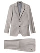 Giorgio Armani Soho Line Single-Breasted Suit In Wool, Silk And Linen Grisaille