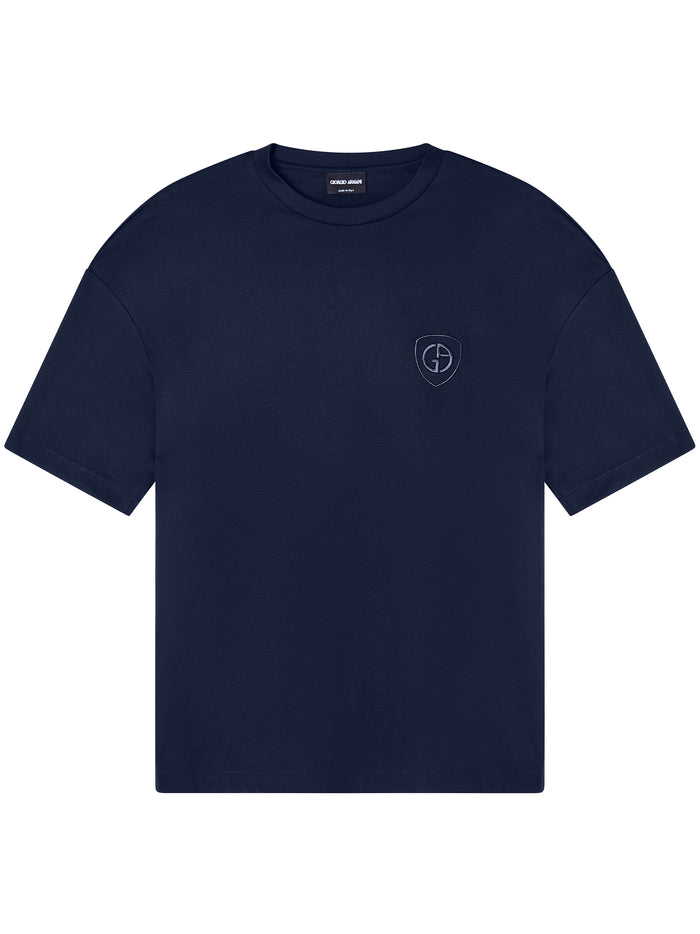Giorgio Armani Blue Cotton T-Shirts