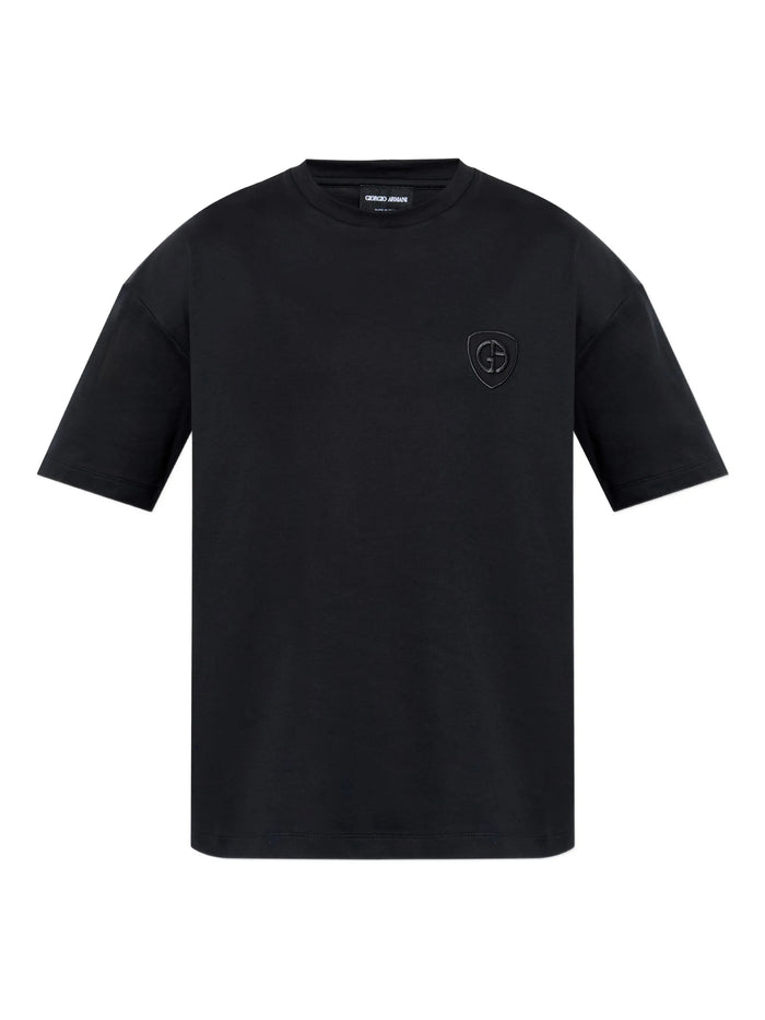 Giorgio Armani Black Cotton T-Shirts
