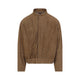 Giorgio Armani Partridge Brown Lamb Leather Blouson Jacket