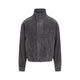 Giorgio Armani Gunmetal Suede Blouson Jacket